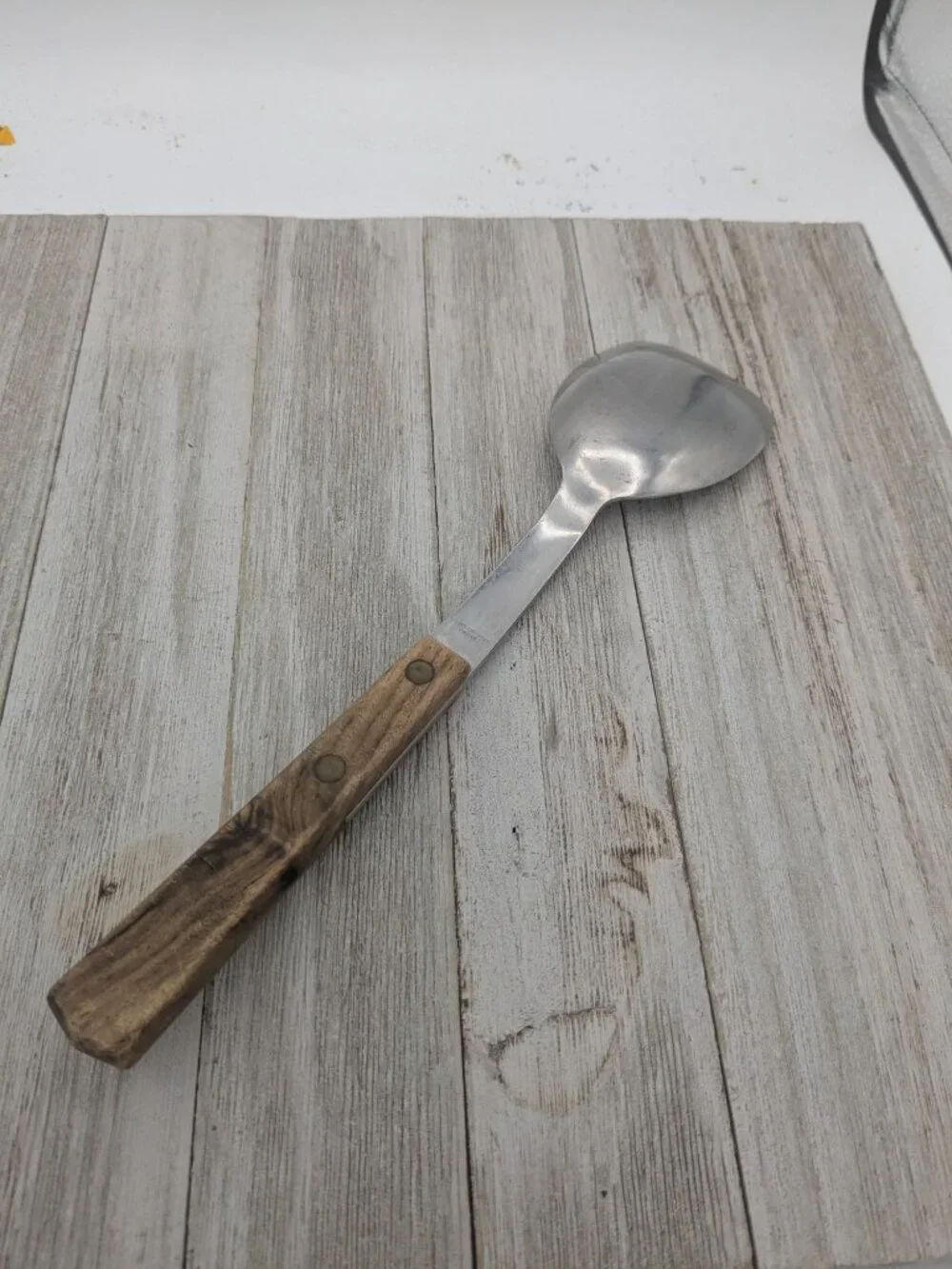 Vintage #1 Stainless Steel Ice Cream Spade Scoop Wood Handle 10
